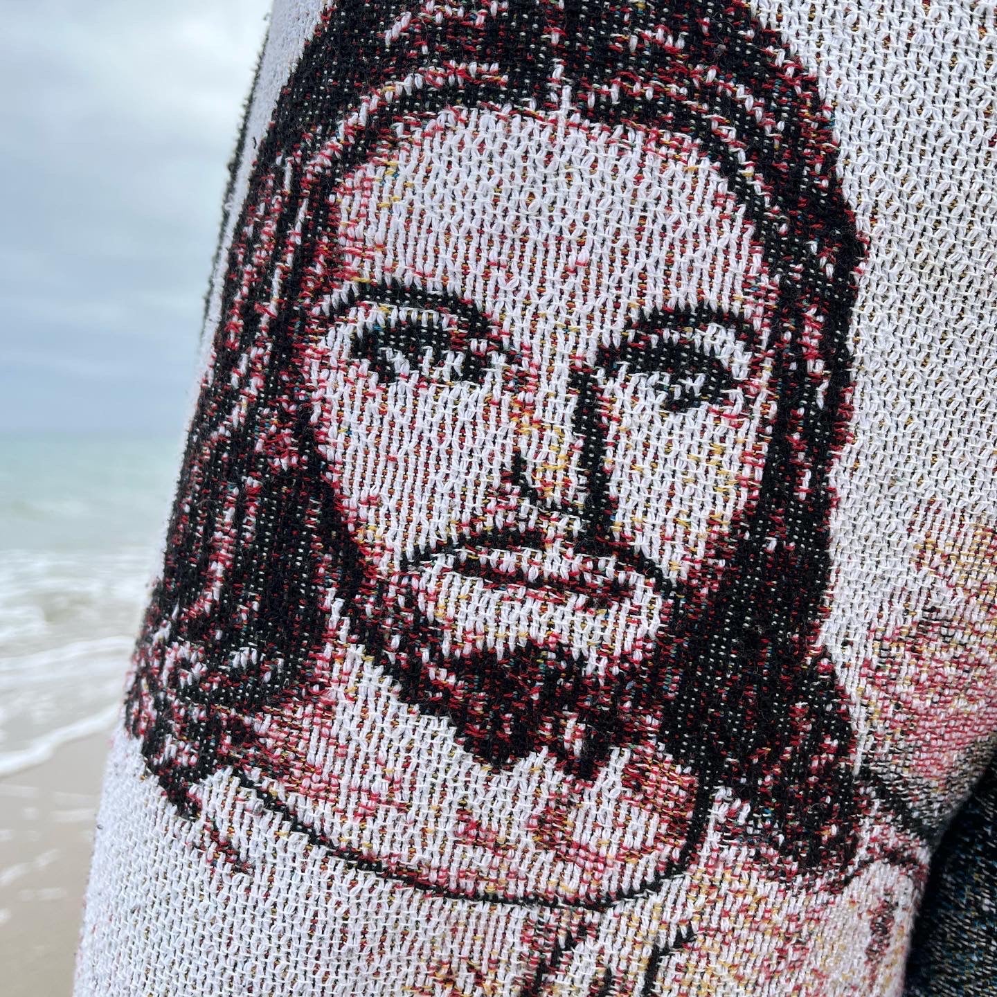 Upcycled Jesus Tapestry Boxing Shorts