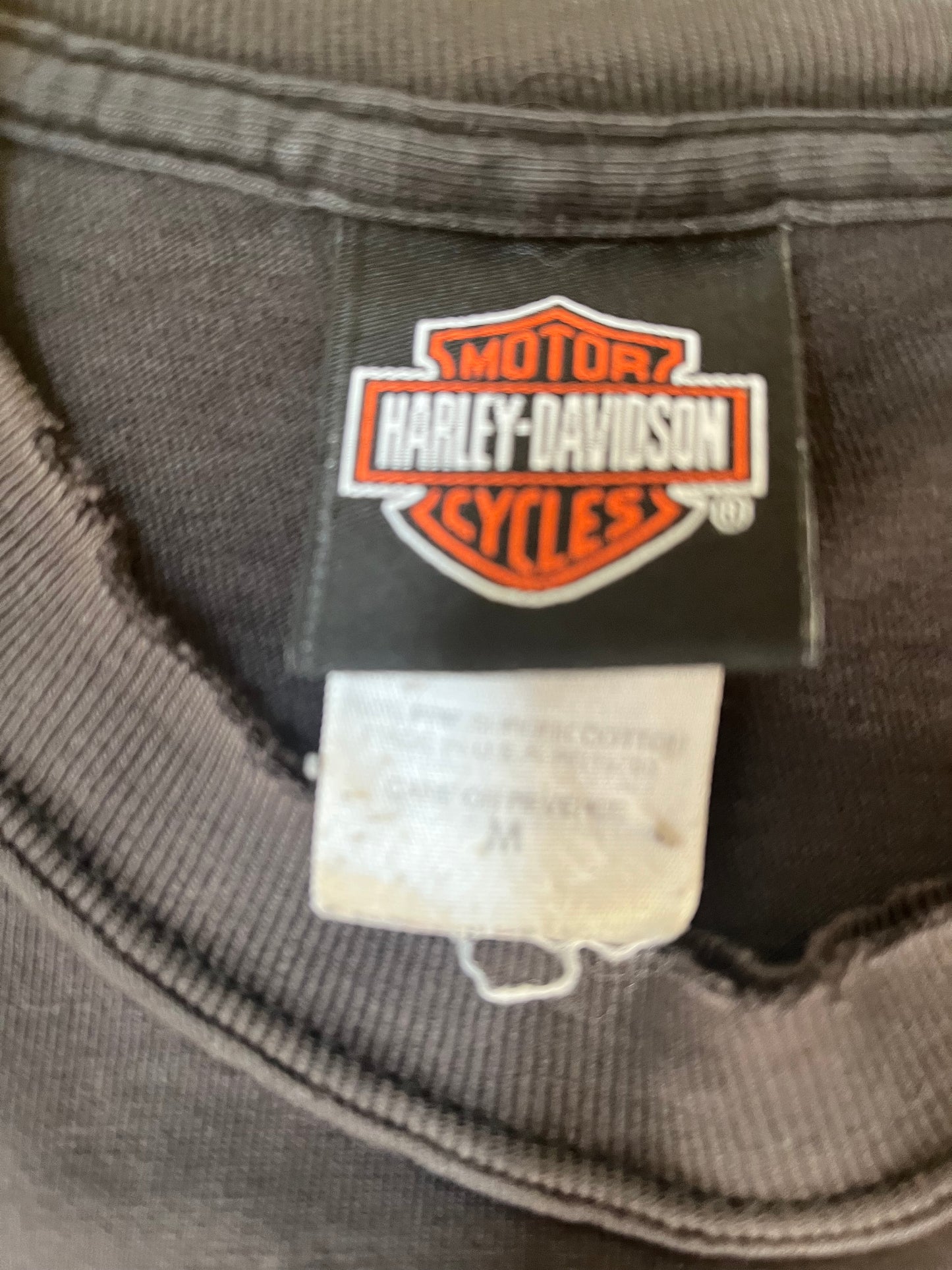 2000s Harley Life Begins Distressed T-Shirt