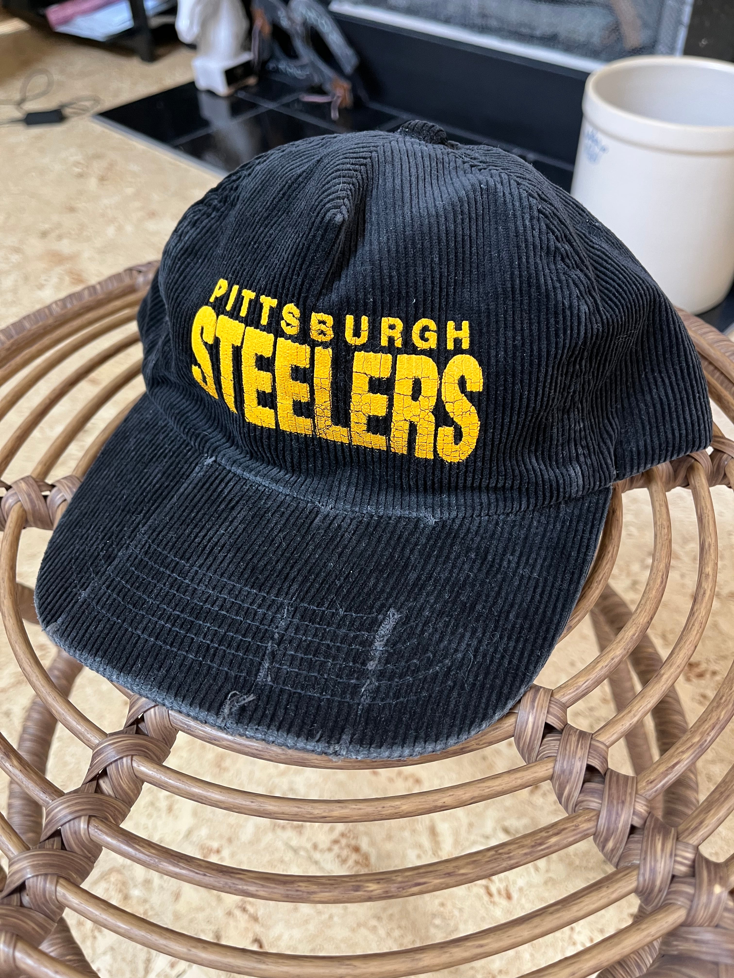 Vintage Pittsburgh Steelers Corduroy Snapback Hat As-is