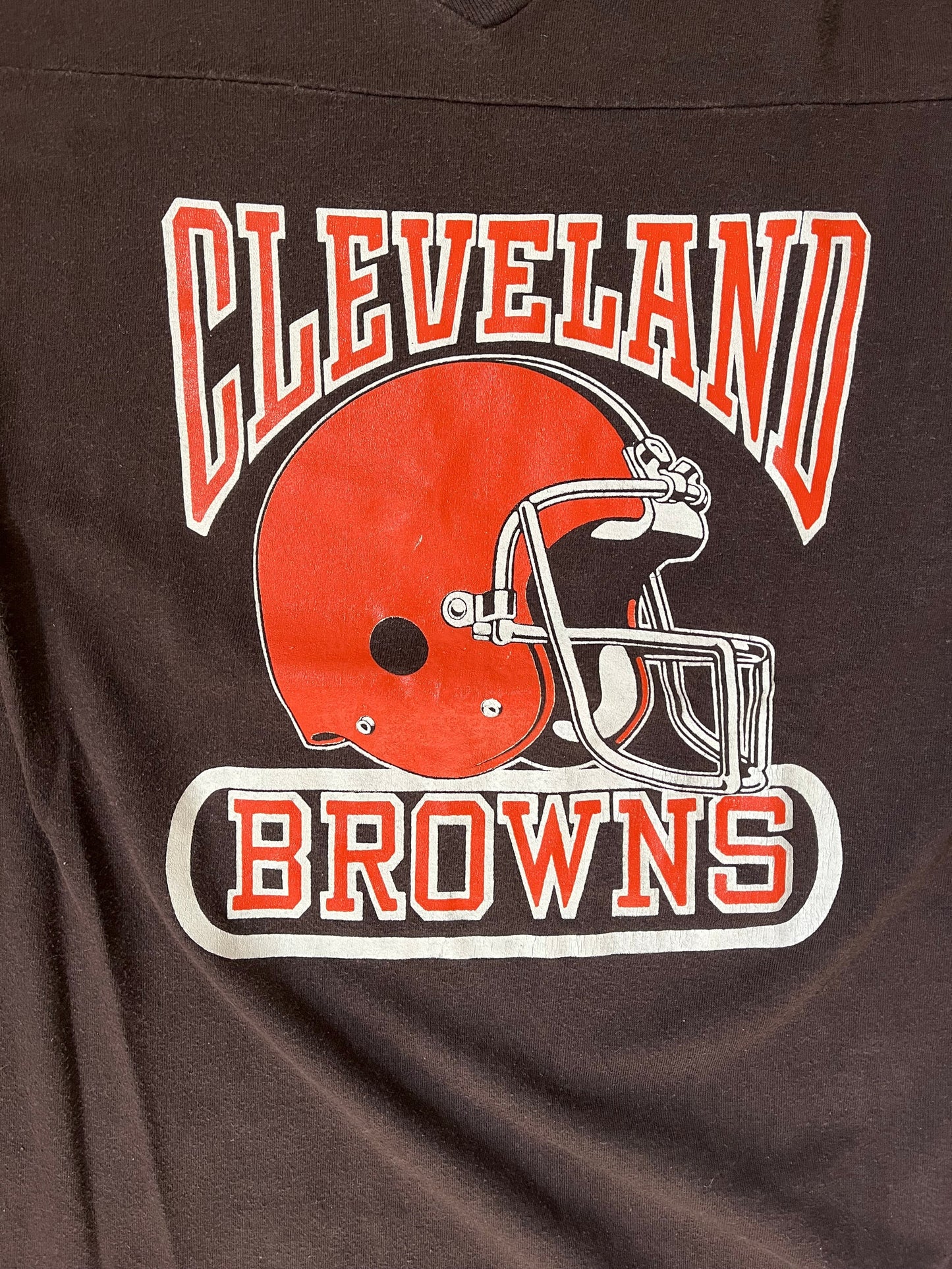 Vintage 80s Logo 7 Cleveland Browns Single Stitched Jersey T-Shirt