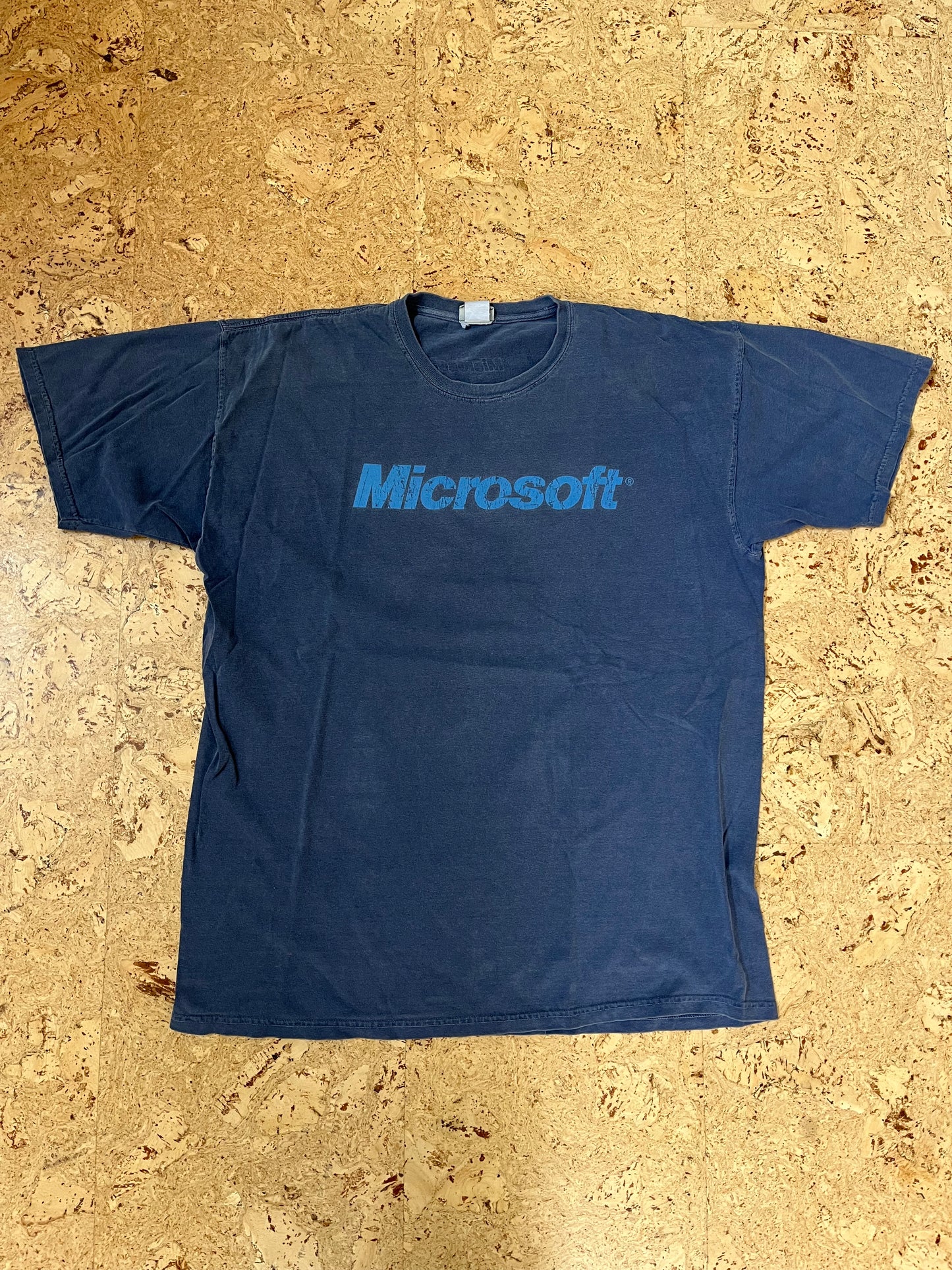 Vintage 90's Microsoft Faded Blue T-Shirt