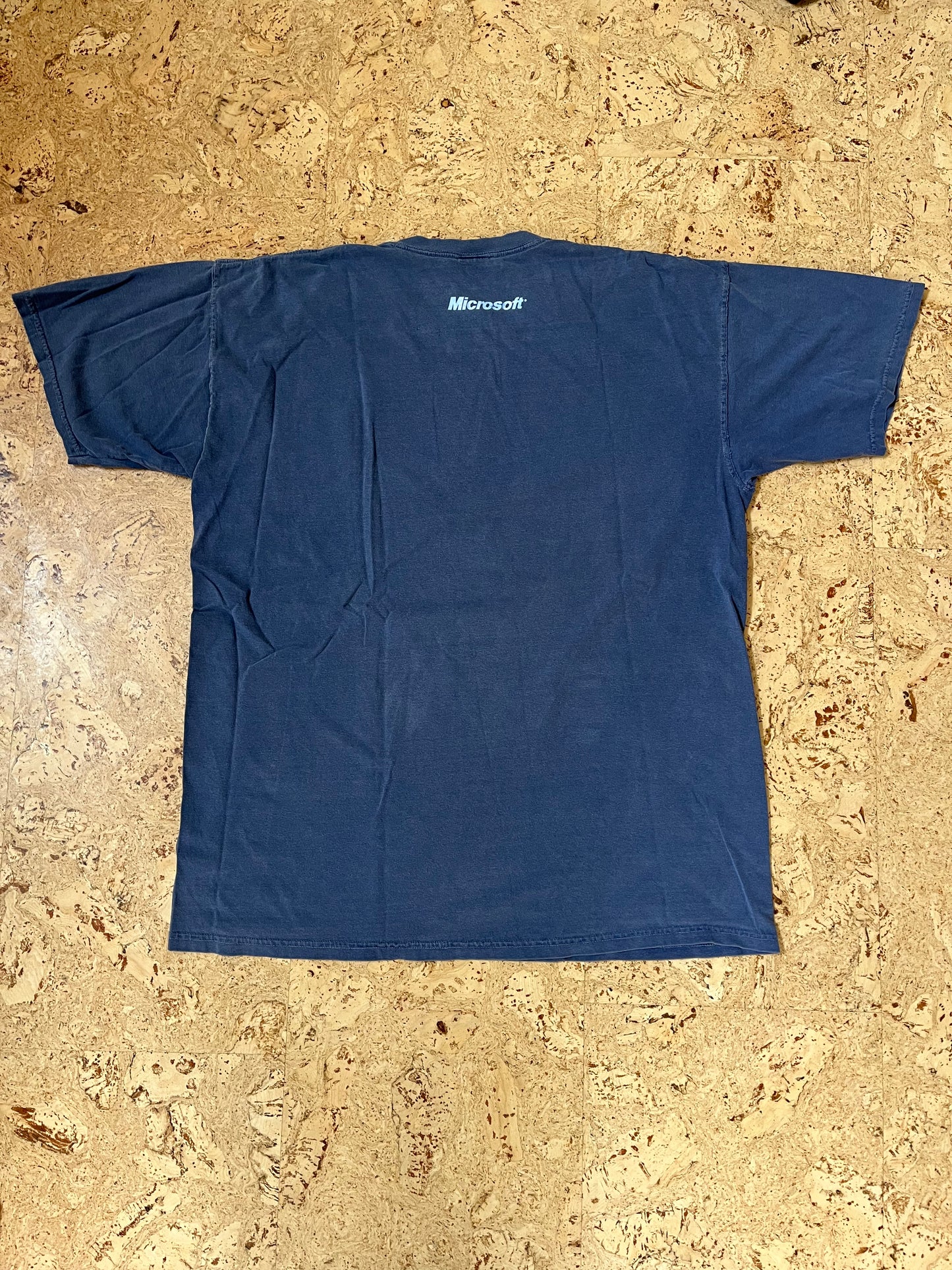 Vintage 90's Microsoft Faded Blue T-Shirt