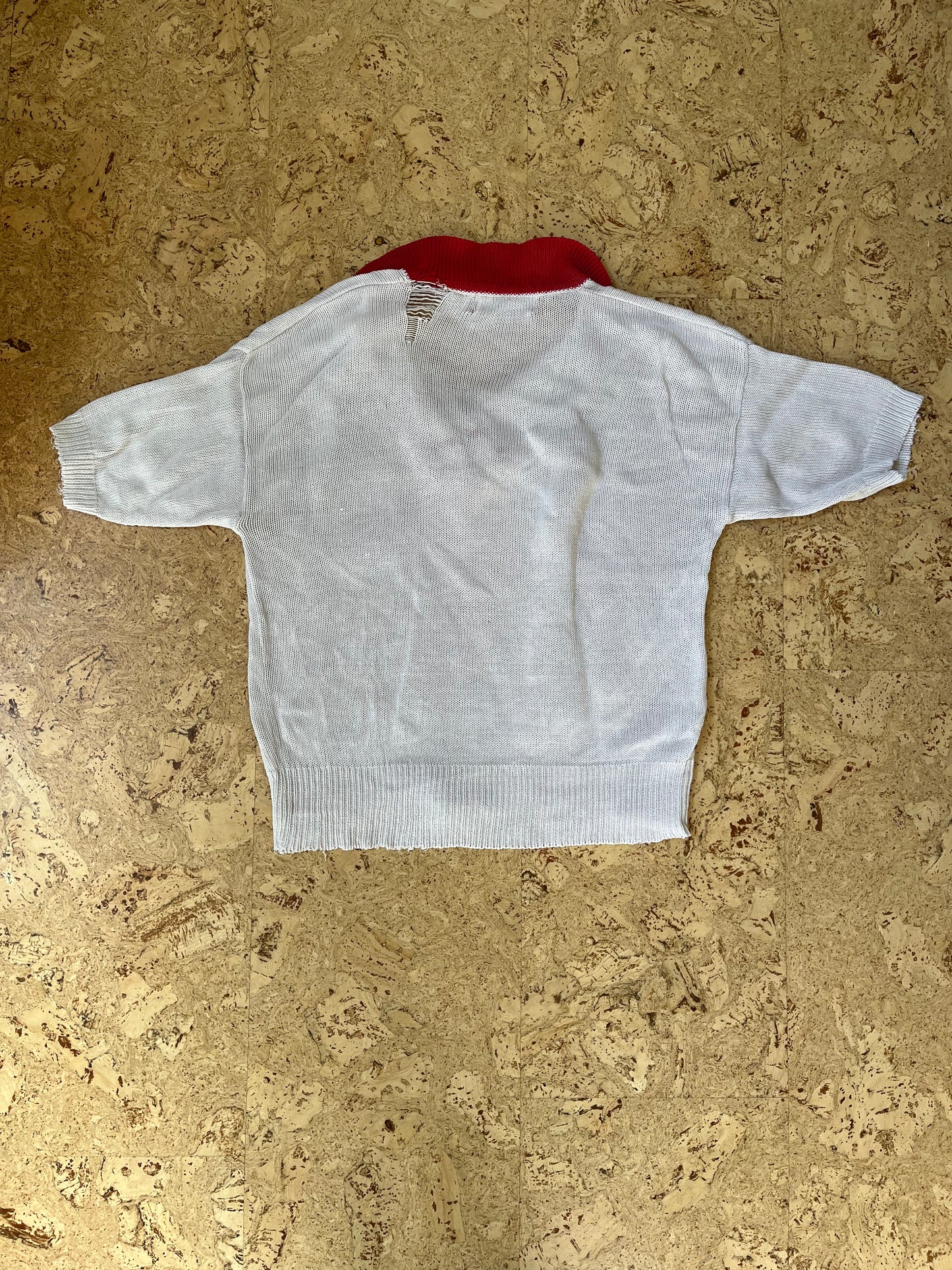 Vintage Distressed Worthington Knit Bowling Shirt