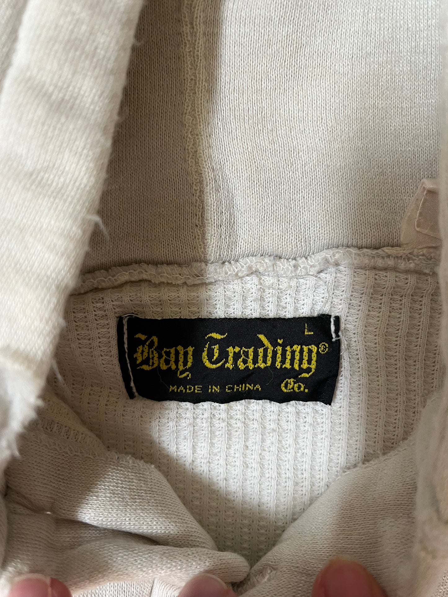 1990s Bay Trading Co Waffle Knit Hoodie