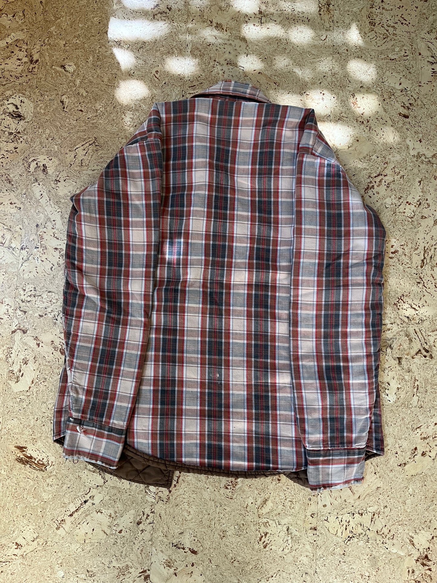 Vintage St Johns Bay Thrashed Quilt Lined Flannel