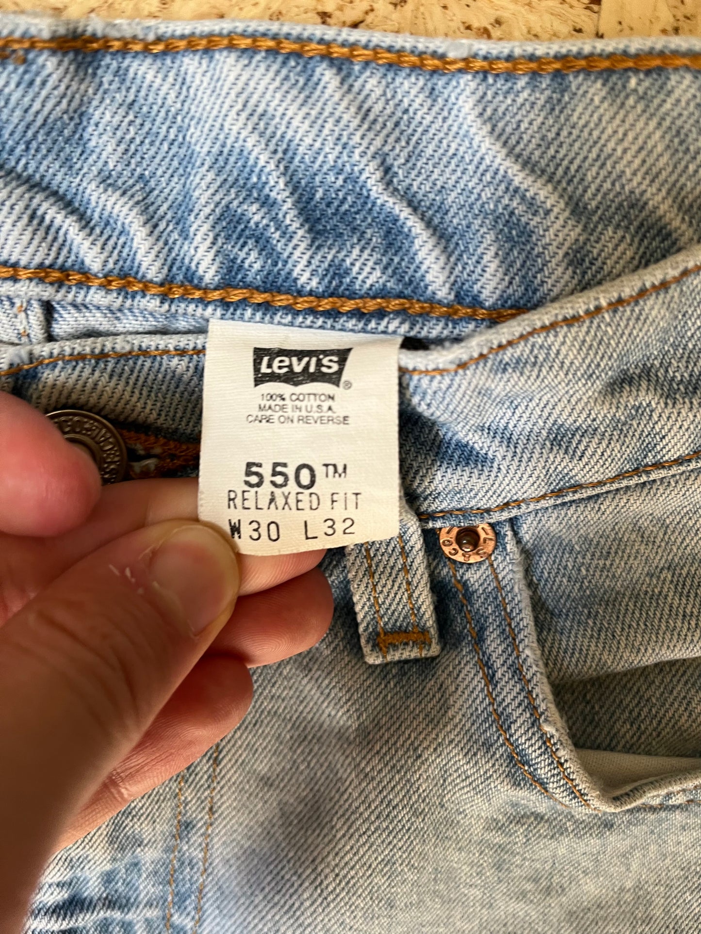 Vintage Red Tab Levi 550 Blue Jeans