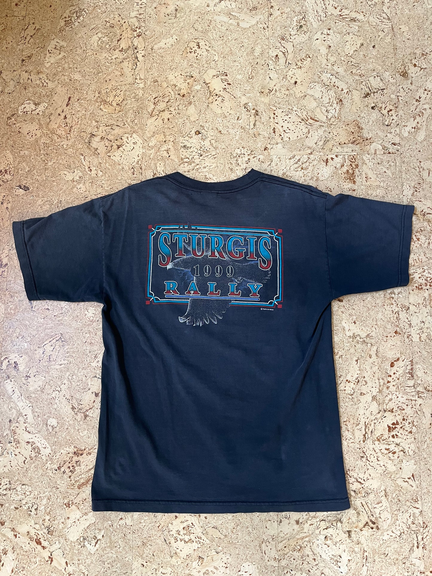 1999 Sturgis Black Hills Rally Faded Distressed T-Shirt